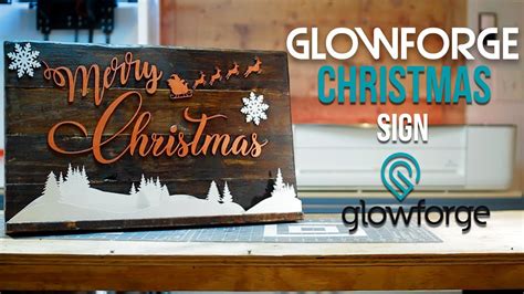 Glowforge Christmas Sign - YouTube