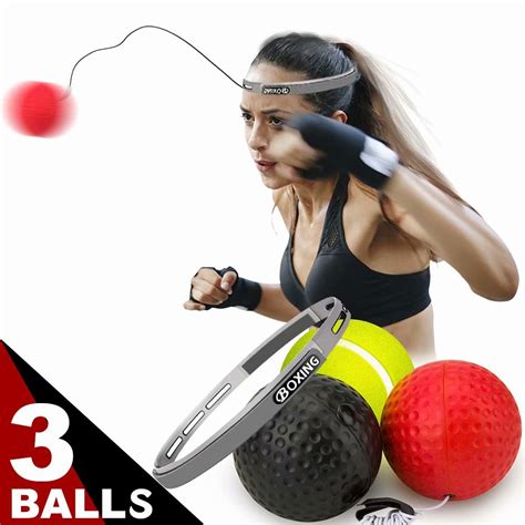 Boxing Reflex Ball, 3 Difficulty Levels, Fight Reaction Ball with ...