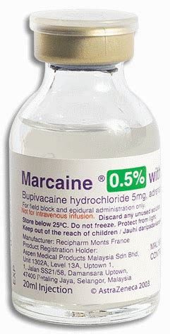 Marcaine 0.5% Adrenaline Dosage & Drug Information | MIMS Malaysia