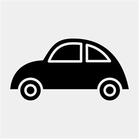 Icon car. Transportation elements. Icons in glyph style. Good for ...