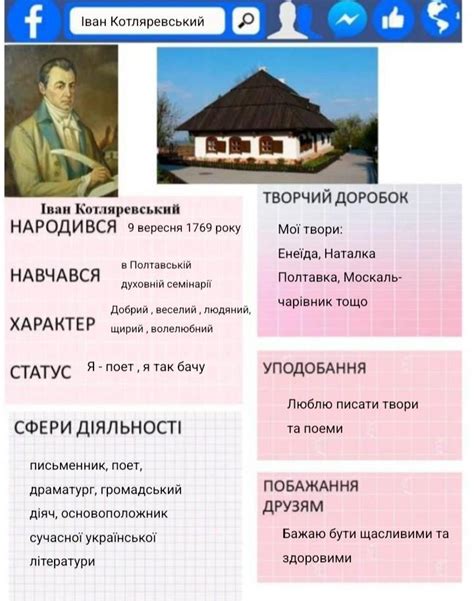1.СТВОРІТЬ СТОРІНКУ ПИСЬМЕННИКА У ФЕЙСБУЦІ. все на фото - Школьные ...