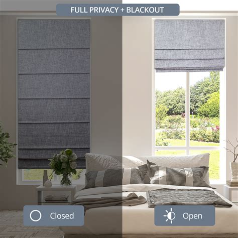 Roman Shades - Blackout, Durable Robust Material with Lining – Chicology
