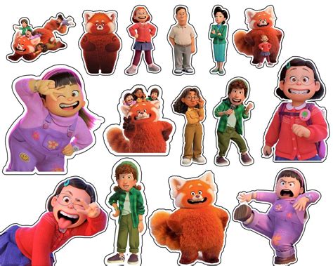 Instant Download Turning Red Cake Topper, Turning Red Party Supplies ...