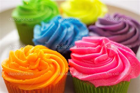 Bright colorful cupcakes — Stock Photo © handmademedia #32859809