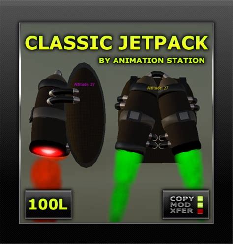 Second Life Marketplace - Classic Military Jetpack by Animation Station ...