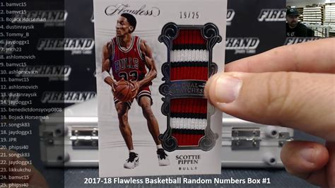 10/31/2018 2017-18 Flawless Basketball Random Numbers Box #1 - YouTube