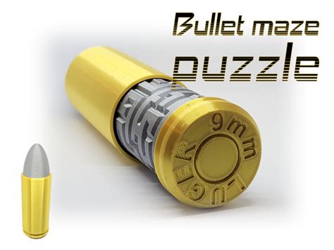 Bullet puzzle maze UPDATED / hlavolam ve tvaru náboje 9mm LUGER by JanB ...