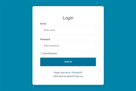 User interface login page email and password? - User Interface and ...