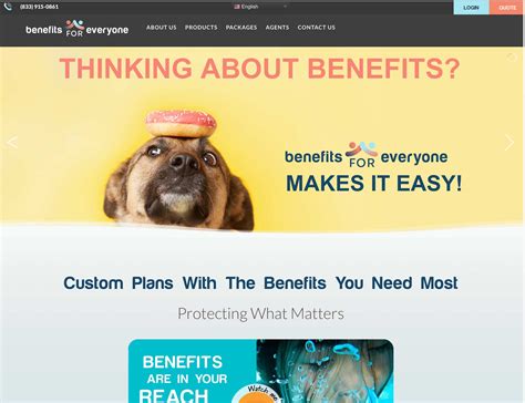 Benefits for Everyone New Website - j.p. studio designs