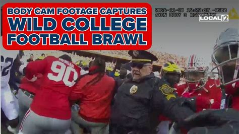 Body cam footage captures wild Ohio college football brawl