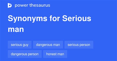 Serious Man synonyms - 110 Words and Phrases for Serious Man