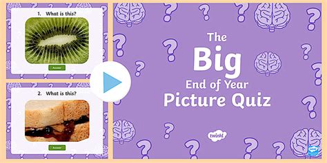 Year 1 and Year 2 Quiz | KS1 Big End of Year Picture Quiz