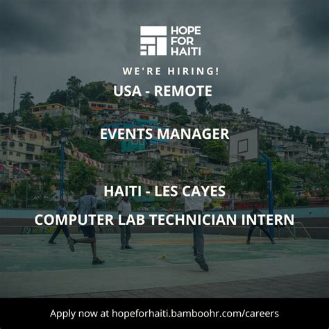 Hope for Haiti on LinkedIn: #hiring #haiti #hopeforhaiti #remotework # ...