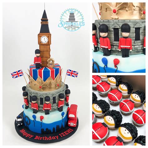 London Birthday Cake with Fondant Decorations