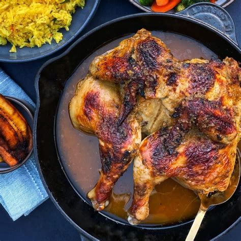 Roast Chicken (Caribbean Style) - Metemgee