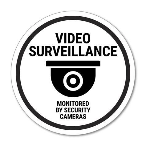 Video Surveillance Sticker Decal | Signs Stickers - Little Sticker Boy