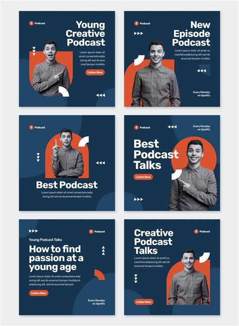 Podcast instagram post templates psd – Artofit