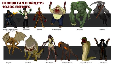 Blood 2 enemies - 1930s by ValhaHazred on DeviantArt