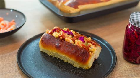 Brioche aux crevettes façon lobster roll