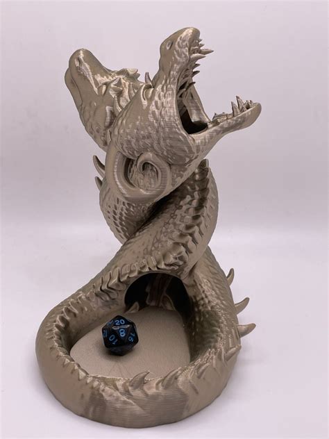 Twin Dragons Dice Tower 3D Printed Dice Roller Compatible With Dungeons ...