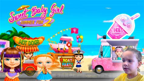 Милая малышка проводит лето на пляже в игре Sweet Baby Girl Summer Fun ...