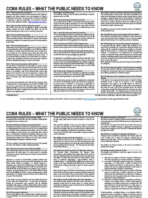 CCMA Rules Info Sheet 2020 01 | Download Free PDF | Arbitration ...