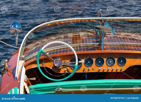 Classic Boat Dashboard with Instruments Stock Image - Image of boat ...