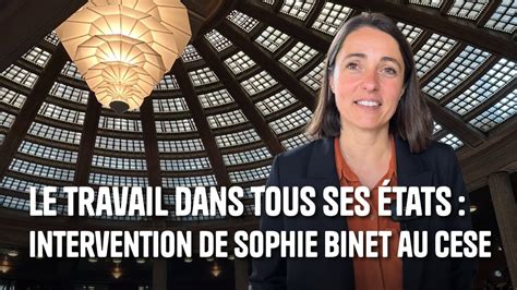 🤔 « Le travail dans tous ses états » | Intervention de Sophie Binet au CESE