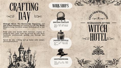 Workshops @ The Witch Hotel!