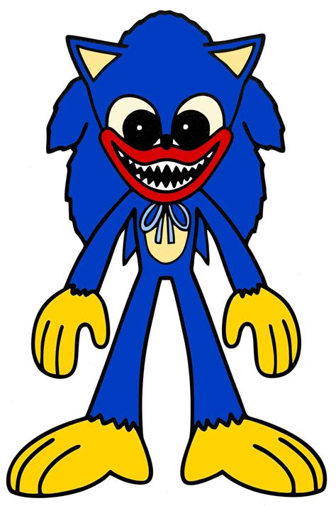 Sonic as Huggy Wuggy Crossover by Djvngoooo on DeviantArt