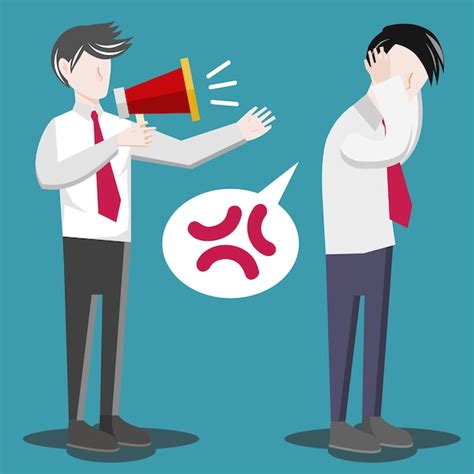 Un hombre intenta molestar al otro hombre con altavoz | Vector Premium