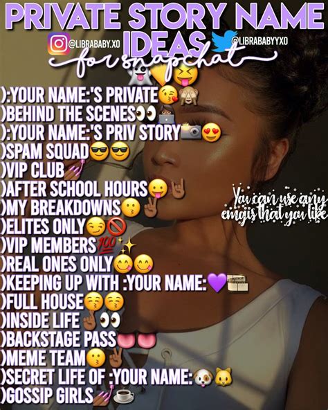 Private Story Names💜 | Snapchat names, Instagram quotes captions ...