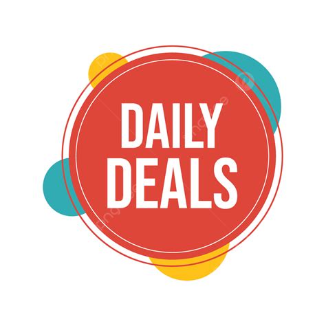 Daily Deals Of The Day With Decorative Lettering Text Style, Daily ...