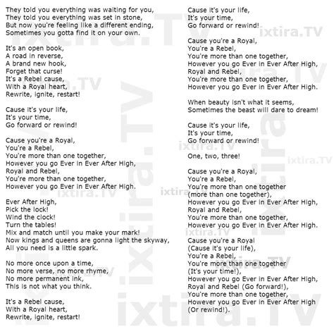 Песня Ever After High на Английском языке - «ixtira TV» — развитие ...