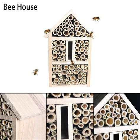 Insect Bee House Bamboo Wooden Bee Hive Beekeeping... – Vicedeal