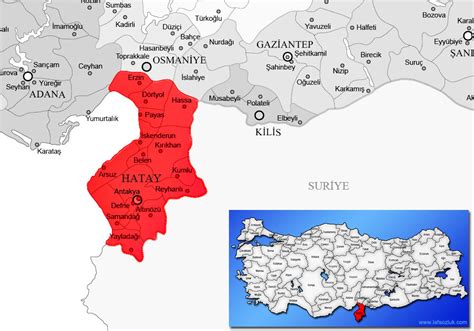 Hatay'ın ilçeleri (merkez ilçeleri, nüfus, rakım ve yüz ölçümleri ...