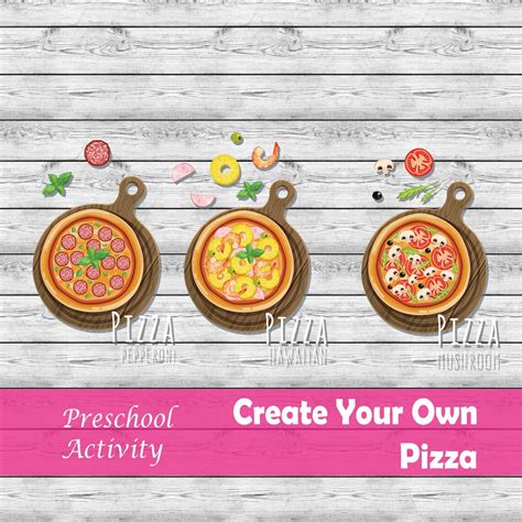 Preschool Activity: Create Your Own Pizza, Printable for Children ...