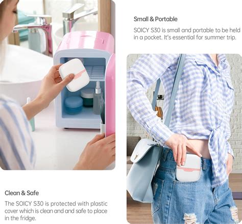 Soicy S30 2-in-1 Ice Roller for Face & Eyes with Plastic Cover - Pink ...