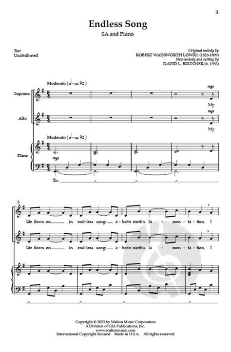 Endless Song von David L. Brunner » Frauenchor Noten