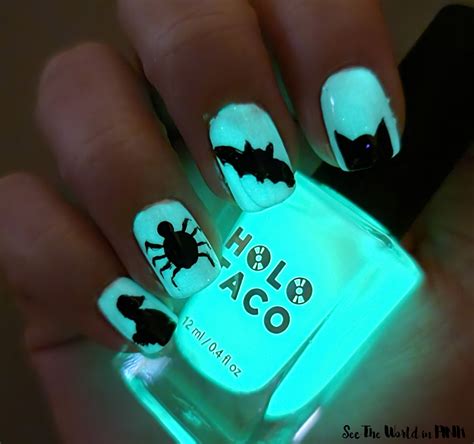 Manicure Monday - Glow in The Dark Halloween Nails | See the World in PINK
