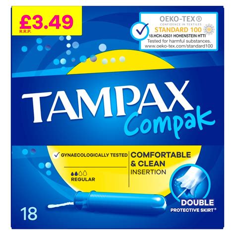 Tampax Compak Regular Tampons With Applicator x18 | BB Foodservice