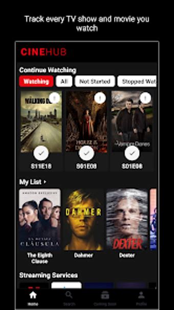 CineHub: Track TV showsMovies pour Android - Télécharger