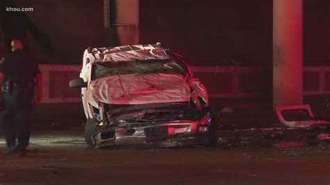 Family of 3 shares scary story after street racers cause crash that sent them flying off I-45 overpass