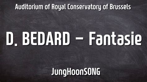 Denis Bedard - Fantasie for soprano sax. JungHoonSong 송정훈 색소폰 - YouTube