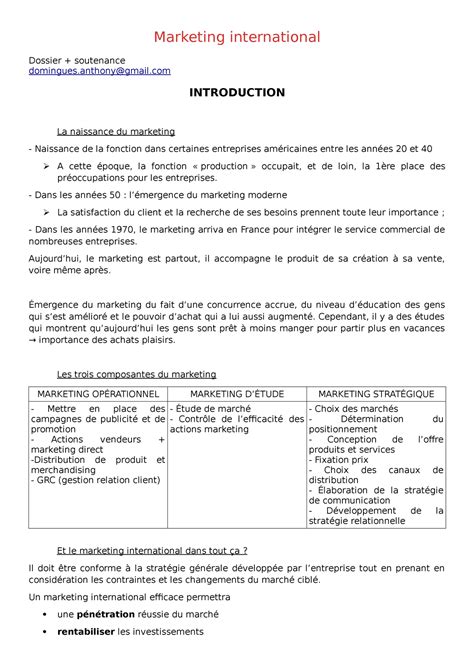 Marketing-inter - Marketing international cours de Licence 3 IAE ...