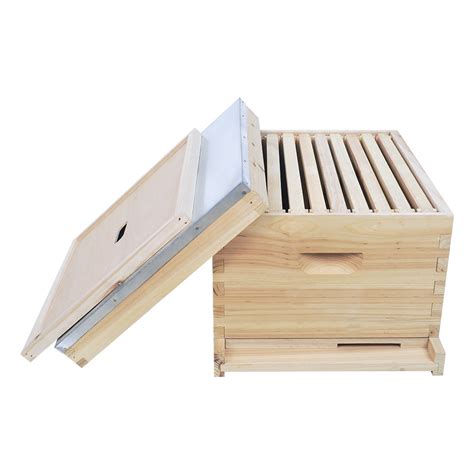 Honey Keeper 10 Frame Starter Beehive Kit for Langstroth Beekeeping Box ...