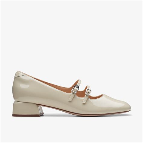 Chaussures Mary Jane en cuir verni ivoire pour femmes Daiss 30 Shine ...