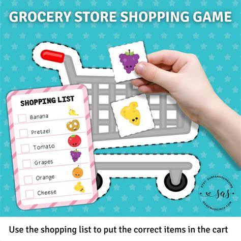 Pretend Play Grocery Store Shopping Game » Crafts And Printables Shop
