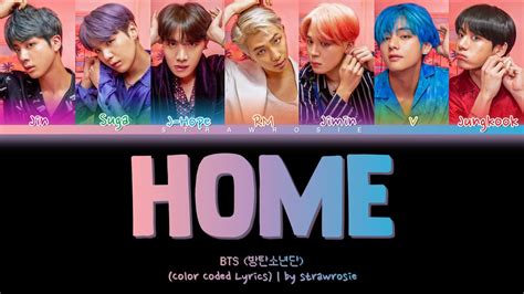 BTS 'HOME' Lyrics (방탄소년단 HOME 가사) (Color Coded Lyrics Han/Rom/Eng)