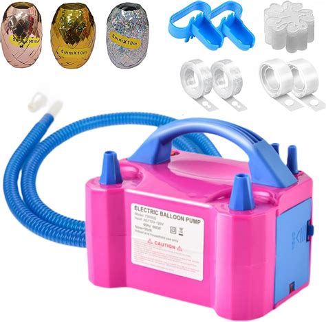 Electric Air Balloon Pump, Portable Dual Nozzle Electric Balloon ...